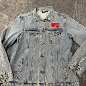 MTV Light Blue Denim Jacket with Red Logo